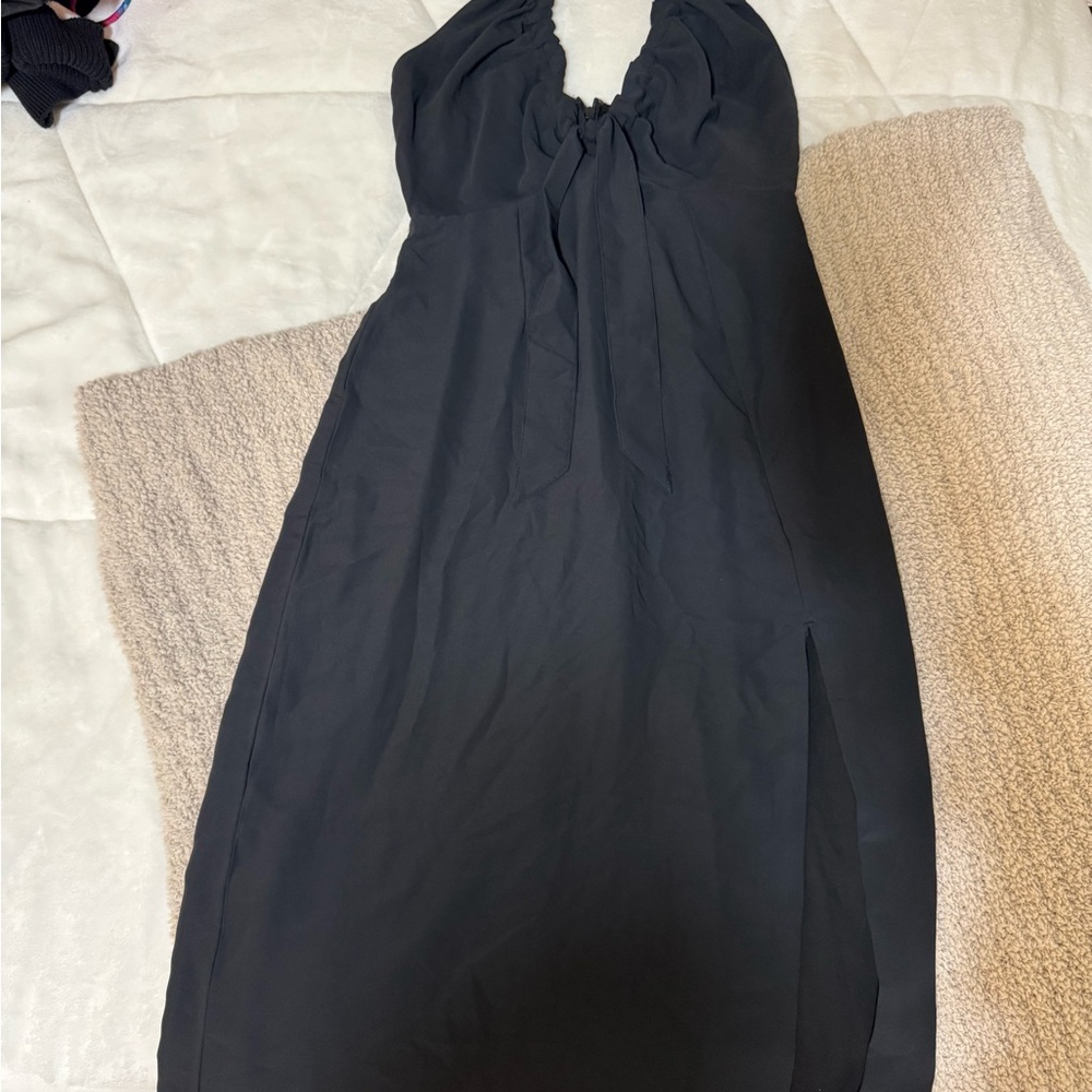 Abercrombie and Fitch Black Midi Dress
